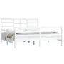 White solid wood bed frame Supe King 180x200 cm by vidaXL, Beds and slatted bases - Ref: Foro24-3105876, Price: 153,62 €, Dis...