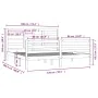 White solid wood bed frame Supe King 180x200 cm by vidaXL, Beds and slatted bases - Ref: Foro24-3105876, Price: 153,62 €, Dis...
