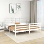 Estructura de cama madera maciza blanco 200x200 cm de vidaXL, Camas y somieres - Ref: Foro24-3105881, Precio: 153,83 €, Descu...