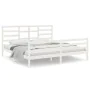 Estructura de cama madera maciza blanco 200x200 cm de vidaXL, Camas y somieres - Ref: Foro24-3105881, Precio: 153,83 €, Descu...