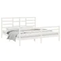 Estructura de cama madera maciza blanco 200x200 cm de vidaXL, Camas y somieres - Ref: Foro24-3105881, Precio: 153,83 €, Descu...