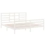Estructura de cama madera maciza blanco 200x200 cm de vidaXL, Camas y somieres - Ref: Foro24-3105881, Precio: 153,83 €, Descu...