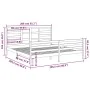 Estructura de cama madera maciza blanco 200x200 cm de vidaXL, Camas y somieres - Ref: Foro24-3105881, Precio: 153,83 €, Descu...