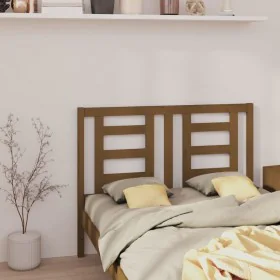 Solid pine wood headboard in honey brown 146x4x100 cm by vidaXL, Headboards and footboards - Ref: Foro24-818823, Price: 31,44...