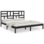 Solid black pine wood bed frame 200x200 cm by vidaXL, Beds and slatted bases - Ref: Foro24-3105974, Price: 156,25 €, Discount: %