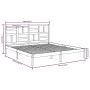 Solid black pine wood bed frame 200x200 cm by vidaXL, Beds and slatted bases - Ref: Foro24-3105974, Price: 156,25 €, Discount: %