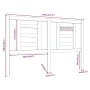 Solid pine wood headboard in honey brown 146x4x100 cm by vidaXL, Headboards and footboards - Ref: Foro24-818823, Price: 31,44...