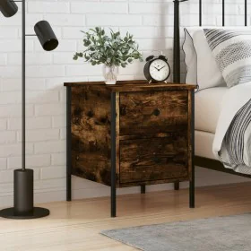 Mesita de noche madera de ingeniería roble ahumado 40x42x50 cm de vidaXL, Mesitas de noche - Ref: Foro24-825987, Precio: 42,4...
