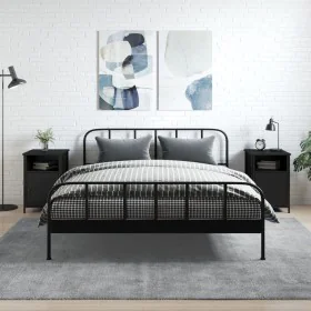 Nachttische 2 Stück schwarzes Sperrholz 40x42x60 cm von vidaXL, Nachttische - Ref: Foro24-825914, Preis: 80,24 €, Rabatt: %