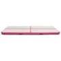 Inflatable gymnastics mat with pump, pink PVC, 500x100x15 cm by vidaXL, Pilates and yoga mats - Ref: Foro24-92664, Price: 254...