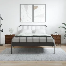 Nachttische, 2 Stück, Eichenbraun, Holzwerkstoff, 40 x 42 x 50 cm von vidaXL, Nachttische - Ref: Foro24-825992, Preis: 80,25 ...