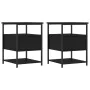 Mesitas de noche 2 uds madera de ingeniería negro 40x42x56 cm de vidaXL, Mesitas de noche - Ref: Foro24-826024, Precio: 91,17...