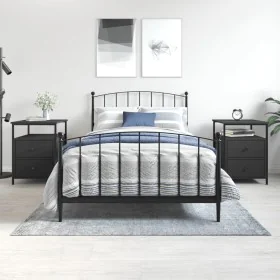 Nightstands 2 pcs engineered wood black 44x45x60 cm by vidaXL, Nightstands - Ref: Foro24-826004, Price: 112,49 €, Discount: %