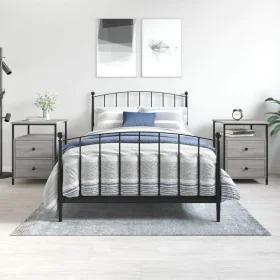Nightstands 2 units Sonoma gray engineered wood 44x45x60 cm by vidaXL, Nightstands - Ref: Foro24-826010, Price: 101,10 €, Dis...