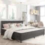 Cama box spring tela gris oscuro 200x200 cm de vidaXL, Camas y somieres - Ref: Foro24-3054719, Precio: 777,81 €, Descuento: %