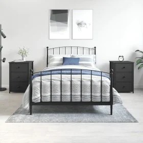 Nightstands 2 pcs engineered wood black 40x36x60 cm by vidaXL, Nightstands - Ref: Foro24-825994, Price: 113,27 €, Discount: %