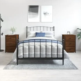 Mesitas noche 2 uds madera ingeniería marrón roble 40x36x60 cm de vidaXL, Mesitas de noche - Ref: Foro24-826002, Precio: 98,0...