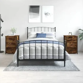 Bedside tables 2 units smoked oak engineered wood 40x36x60 cm by vidaXL, Nightstands - Ref: Foro24-825998, Price: 92,49 €, Di...