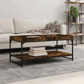 Mesa de centro madera de ingeniería roble ahumado 100x49x45 cm de vidaXL, Mesas de centro - Ref: Foro24-832805, Precio: 44,31...