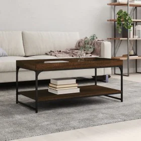 Oak brown engineered wood coffee table 100x49x45 cm by vidaXL, Coffee table - Ref: Foro24-832807, Price: 45,65 €, Discount: %