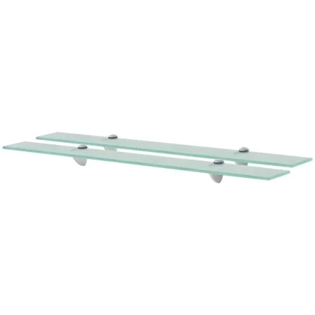Floating shelves 2 units glass 8 mm 80x10 cm by vidaXL, Shelves and shelves - Ref: Foro24-3051499, Price: 36,51 €, Discount: %