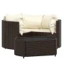 Garden furniture set, 4 pieces, with brown synthetic rattan cushions. by vidaXL, Garden sets - Ref: Foro24-319760, Price: 193...