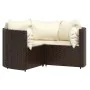 Garden furniture set, 4 pieces, with brown synthetic rattan cushions. by vidaXL, Garden sets - Ref: Foro24-319760, Price: 193...