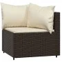 4-teiliges Gartenmöbel-Set und Kissen aus braunem synthetischem Rattan von vidaXL, Gartensets - Ref: Foro24-319760, Preis: 19...