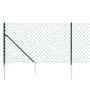 Wire fence with anchor spikes green 1x25 m by vidaXL, fence panels - Ref: Foro24-153929, Price: 201,73 €, Discount: %
