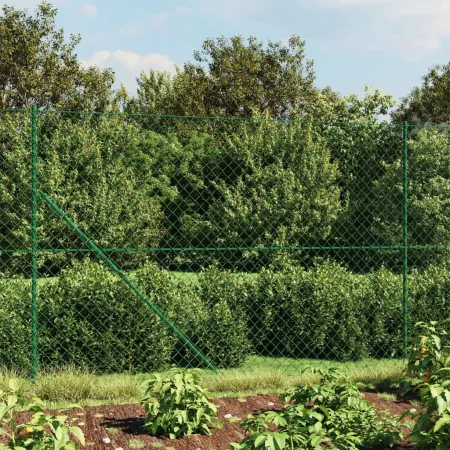 Wire fence with anchor spikes green 1.4x10 m by vidaXL, fence panels - Ref: Foro24-153923, Price: 105,69 €, Discount: %