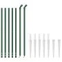 Drahtzaun mit Ankerspitzen grün 1,1x10 m von vidaXL, Zaunpaneele - Ref: Foro24-153922, Preis: 108,23 €, Rabatt: %