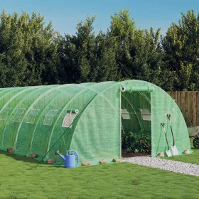 Greenhouse with a green steel structure, 24 m², 6x4x2 m. by vidaXL, Greenhouses - Ref: Foro24-3188062, Price: 302,86 €, Disco...