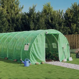 Invernadero con estructura de acero verde 18 m² 6x3x2 m de vidaXL, Invernaderos - Ref: Foro24-3188040, Precio: 261,19 €, Desc...