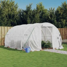 Invernadero con estructura de acero blanco 12 m² 4x3x2 m de vidaXL, Invernaderos - Ref: Foro24-3188050, Precio: 191,11 €, Des...