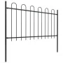 Garden fence with black steel hoop tips 8.5x1 m by vidaXL, fence panels - Ref: Foro24-277660, Price: 311,66 €, Discount: %