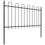 Gartenzaun mit schwarzen Stahlringspitzen 8,5x1 m von vidaXL, Zaunpaneele - Ref: Foro24-277660, Preis: 311,66 €, Rabatt: %