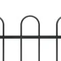 Garden fence with black steel hoop tips 8.5x1 m by vidaXL, fence panels - Ref: Foro24-277660, Price: 311,66 €, Discount: %