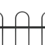 Gartenzaun mit schwarzen Stahlringspitzen 8,5x1 m von vidaXL, Zaunpaneele - Ref: Foro24-277660, Preis: 311,66 €, Rabatt: %