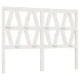 Bettkopfteil aus massivem weißem Kiefernholz, 156 x 4 x 100 cm von vidaXL, Kopf- und Fußteile - Ref: Foro24-818626, Preis: 69...