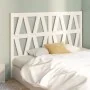 Solid pine wood headboard in white 156x4x100 cm by vidaXL, Headboards and footboards - Ref: Foro24-818626, Price: 69,42 €, Di...