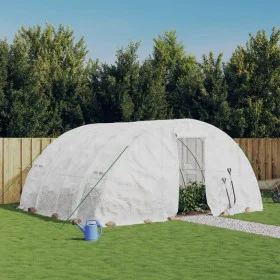 Gewächshaus mit weißer Stahlkonstruktion 20 m² 5x4x2,3 m von vidaXL, Gewächshäuser - Ref: Foro24-3188094, Preis: 235,70 €, Ra...