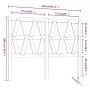 Solid pine wood headboard in white 156x4x100 cm by vidaXL, Headboards and footboards - Ref: Foro24-818626, Price: 69,42 €, Di...
