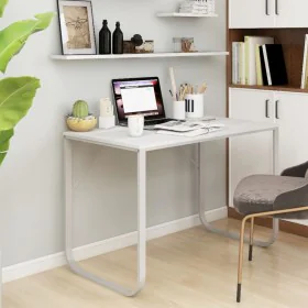 White chipboard computer desk 110x60x73 cm by vidaXL, Desks - Ref: Foro24-30201, Price: 104,85 €, Discount: %
