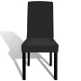 Gerader elastischer Stuhlbezug 4 Einheiten schwarz von vidaXL, Abdeckungen - Ref: Foro24-131419, Preis: 18,08 €, Rabatt: %