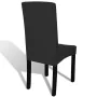 Gerader elastischer Stuhlbezug 4 Einheiten schwarz von vidaXL, Abdeckungen - Ref: Foro24-131419, Preis: 18,08 €, Rabatt: %