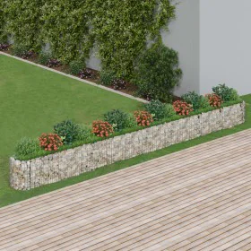 Gabion flowerbed made of galvanized iron, 610x50x50 cm by vidaXL, Pots and planters - Ref: Foro24-152031, Price: 168,92 €, Di...