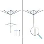 ProPlus Rotating clothesline with gray metal legs by ProPlus, Clotheslines and hangers - Ref: Foro24-424756, Price: 60,54 €, ...