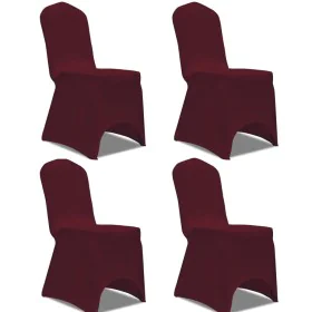 Elastic chair cover set of 4 units in burgundy color by vidaXL, Covers - Ref: Foro24-131411, Price: 15,85 €, Discount: %