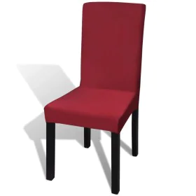 Elastische Stuhlhülle gerade 6 Stück Bordeaux von vidaXL, Abdeckungen - Ref: Foro24-130379, Preis: 23,15 €, Rabatt: %