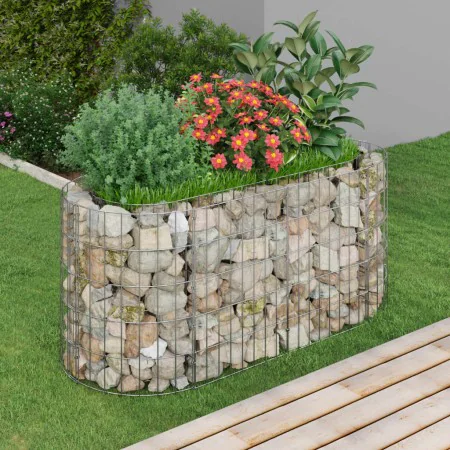 Gabionenbett aus verzinktem Eisen, 120 x 50 x 50 cm von vidaXL, Töpfe und Pflanzgefäße - Ref: Foro24-152024, Preis: 56,66 €, ...
